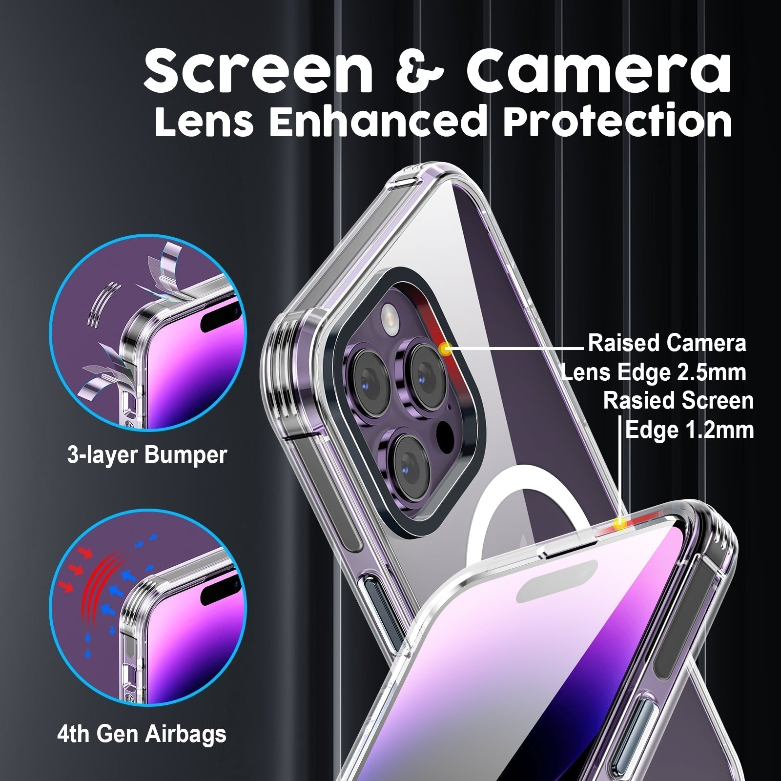 UV Printing 9 butterfly Crystal & Black TPE Bumper Case