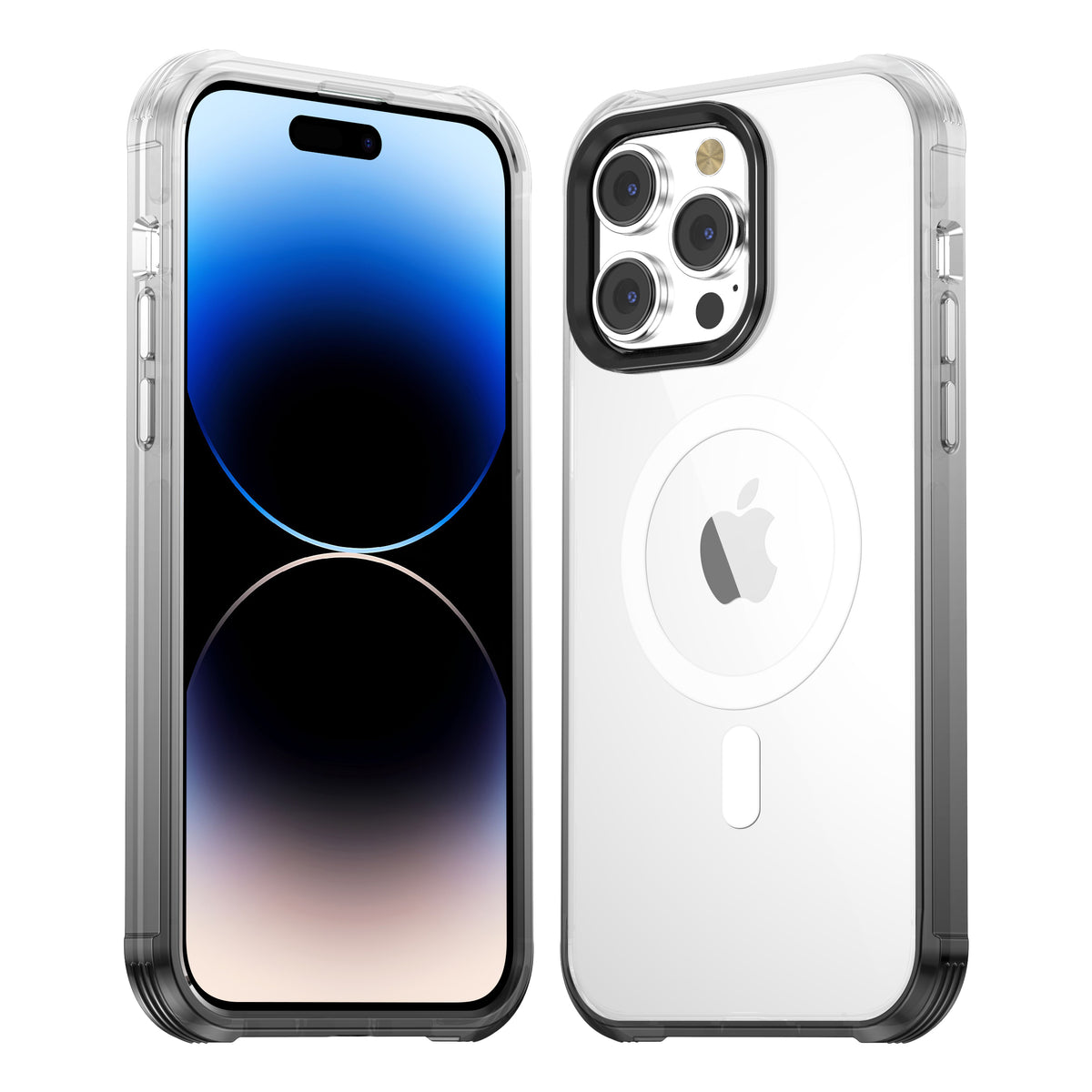Gradian Black Immersion dyeing Crystal & Black TPE Bumper Shockproof Case
