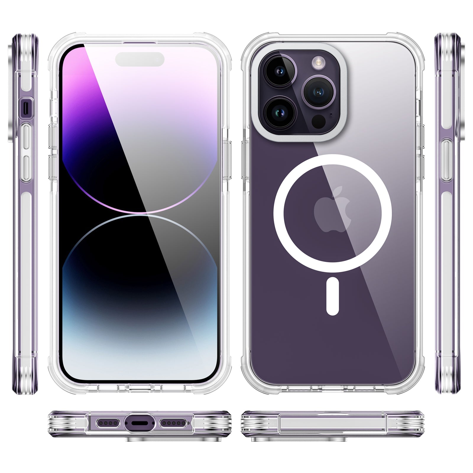 UV Printing 1 Peony Crystal & White TPE Bumper Case