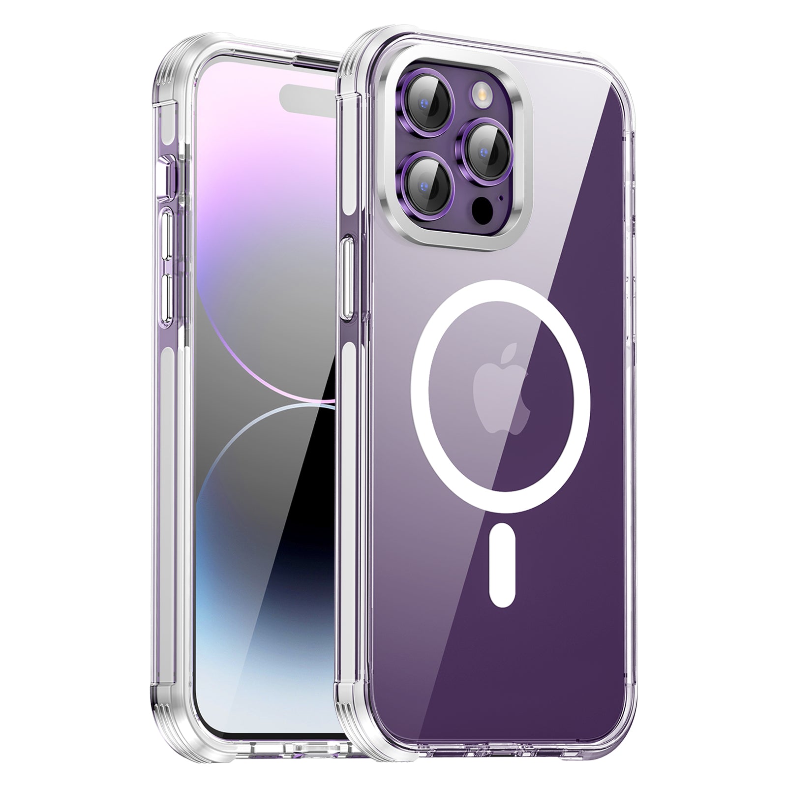 Crystal  Case & White TPE Bumper Shockproof Case